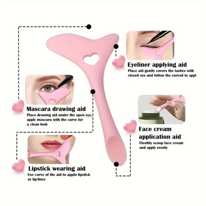 1 set of 11 silicone makeup mask brushes beauty tools + multi-functional eye makeup auxiliary tools nose brush blackhead brush silicone beauty ruler lazy person makeup auxiliary ruler eyelash mascara eyeliner eye shadow block