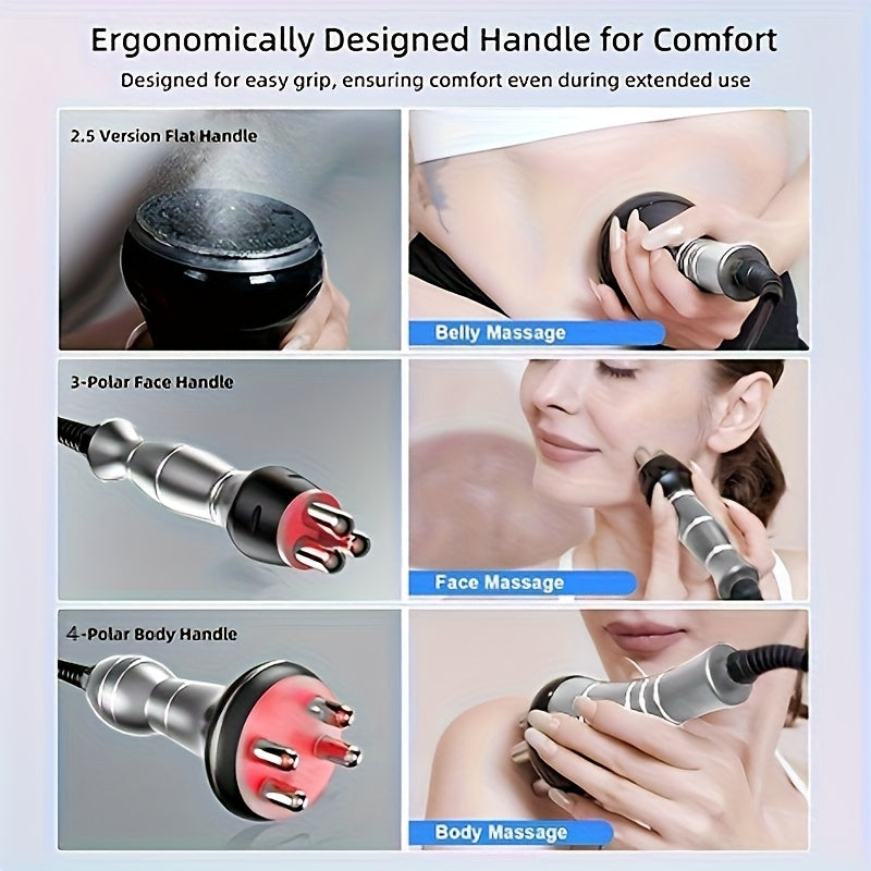 Massagers | 3-in-1 Home SPA Beauty Device with Heat Relax & Massage - Full Body Use for Face, Arms, Waist, Belly, Legs - White & Black Design - Perfect Gift for Girlfriend or Mother’s Day, Full Body | Modern Beauty Tool | T