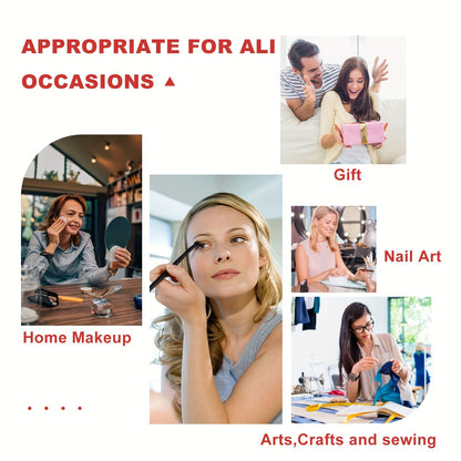 1pcs Aluminum Alloy Train Case Professional Portable Makeup Box with Handle, Unisex-adult Metal Cosmetic Organizer with Lock, Non-Waterproof Large Storage Travel Case for Makeup Artist, Beauty Accessories, Unscented - Pink Wh