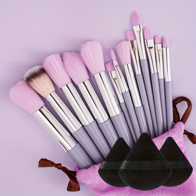 Makeup Brush Set Soft Fluffy Professiona Cosmetic Foundation PowdeiEyeshadow Kabuki Blending Make Up Brush Beauty Tool MakeupSponge Storage Bag