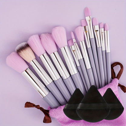 Makeup Brush Set Soft Fluffy Professiona Cosmetic Foundation PowdeiEyeshadow Kabuki Blending Make Up Brush Beauty Tool MakeupSponge Storage Bag