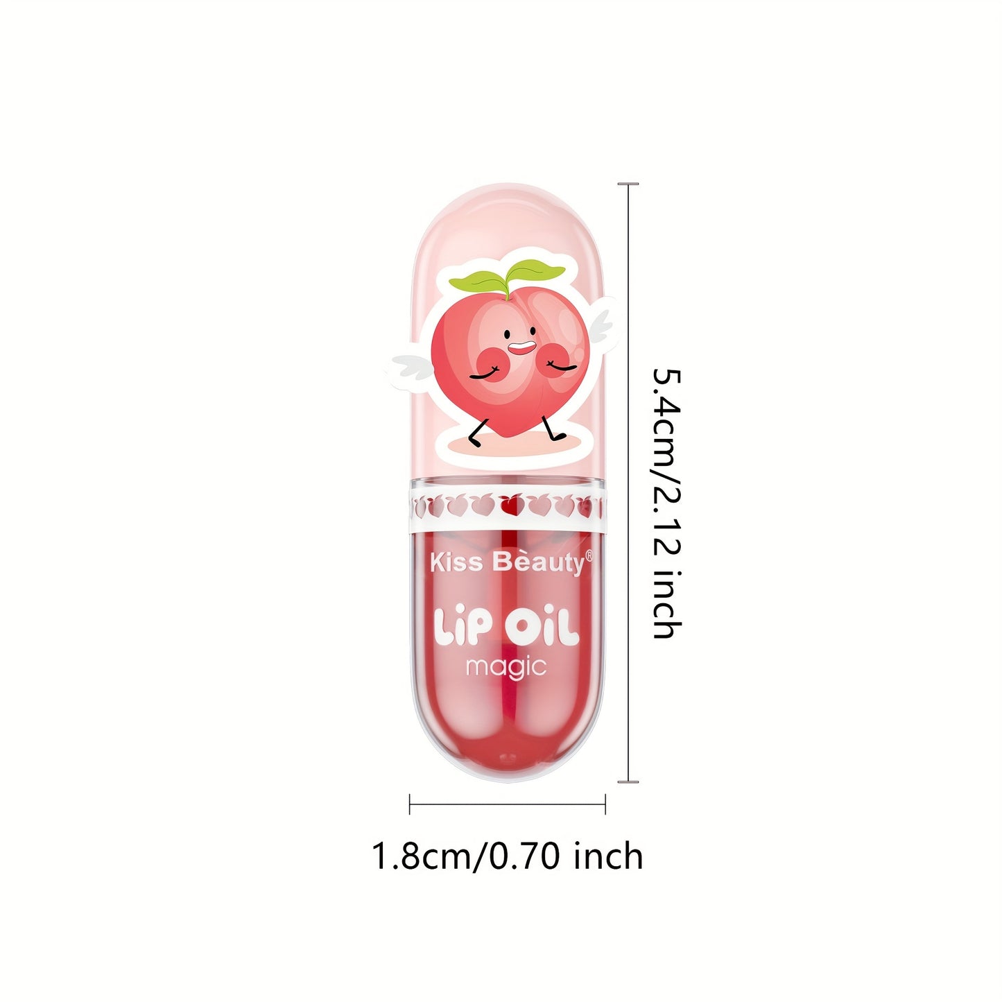 1pc Kiss Beauty Lip Oil Magic, Moisturizing Lip Balm, Waterproof Lip Gloss, All Skin Types, Exfoliating Lip Treatment, Valentine's Day Gift, 3.38oz Liquid