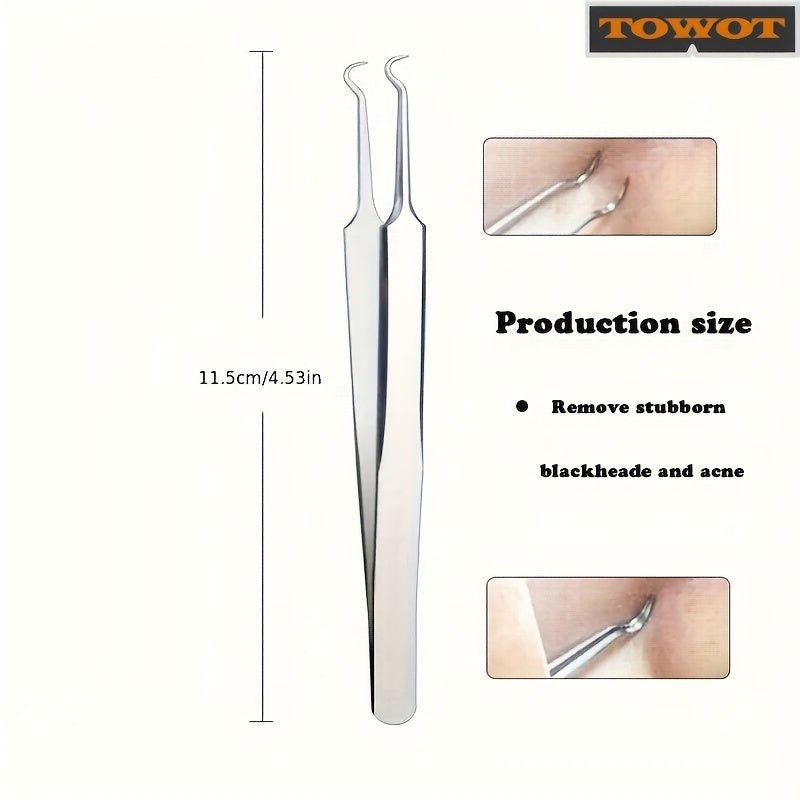 11pcs Blackhead Remover For Face, Professional Stainless Micro-Needling Removal Tools Kit, Needling Beauty Needle Elbow Hook Needle Tool, Pimple Popper Tool Kit For Quick And Easy Removal Of Pimples, Blackheads, Zit Removing