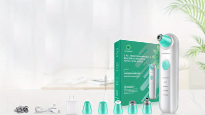 3-in-1 Diamond Microdermabrasion System - Exfoliates, Hydrates, and Removes Blackheads with 5 Diamond Tips and 5 Suction Levels for Radiant, Smooth Skin - Professional-Grade Skin Care for Beauty and Personal Use