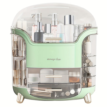 Makeup Storage Organiser with Clear Lid, Skincare Organiser Drawers Beauty Holder Cosmetic Organisers for Bathroom, DressingTable Organiser Dustproof Waterproof