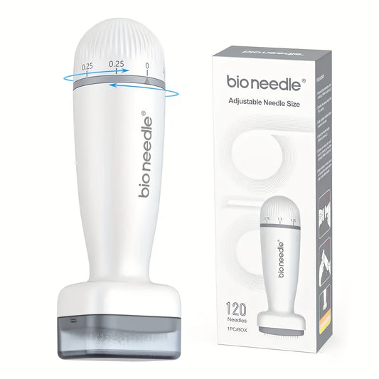 1pc Bio-120 Micro-Roller Device, Reusable Facial Skincare Tool with Adjustable Needle Size, Ideal for All Skin Types - Perfect Gift for Mother'S Day, Beauty Gift|Adjustable Needle Size|Plastic Body, Facial Skincare Tools