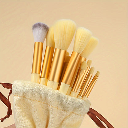 Free Shipping On Orders Over $30 From This Provider13PCS Professional Makeup Brush Set, Soft Polyester Bristles For Flawless Beauty, Hypoallergenic Nylon Bristles, All Skin Types
