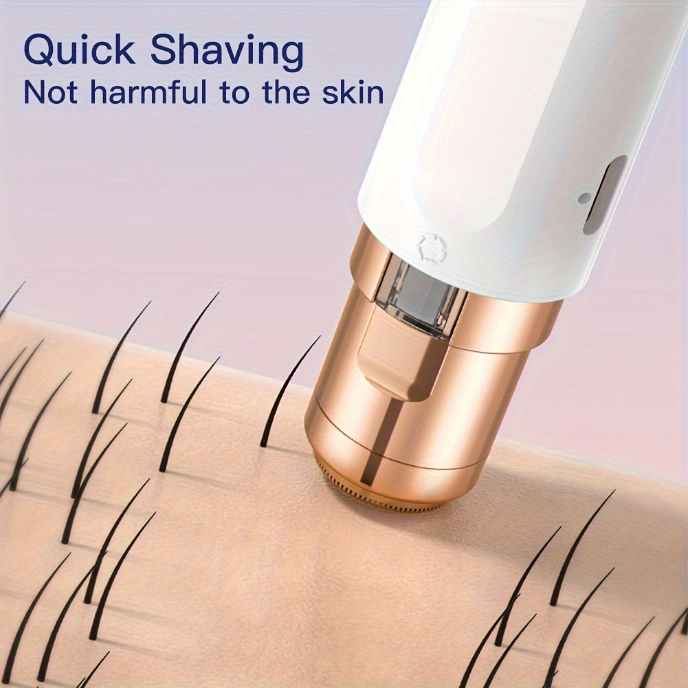 Women's electric body hair remover Double head eyebrow razor with lamp underarm hair remover, Eyebrow Shaping Tool, Personal Grooming Device, Handheld Trimmer, Compact Design, Highquality Blades, Precision Trimming, Beauty To