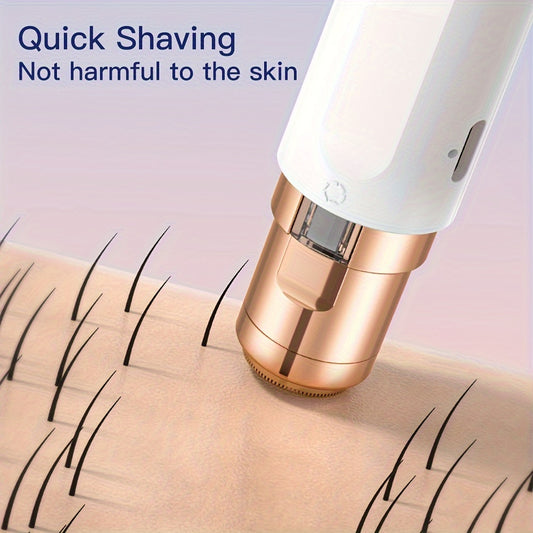 Women's electric body hair remover Double head eyebrow razor with lamp underarm hair remover, Eyebrow Shaping Tool, Personal Grooming Device, Handheld Trimmer, Compact Design, Highquality Blades, Precision Trimming, Beauty To