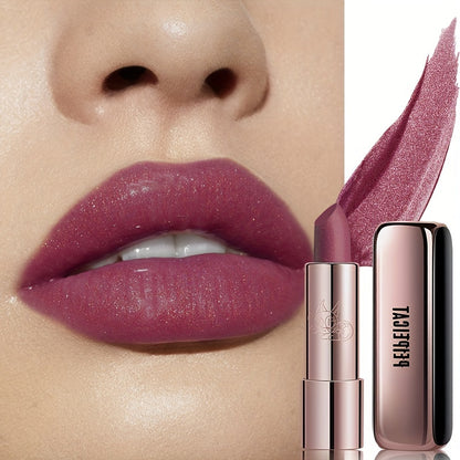 Moisturizing Shiny Beauty Lipstick, Dewy Glitter Finish Lip Gloss Makeup, Ideal Gift For Women, PPC3303 For Music Festival