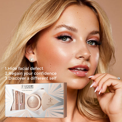 Ideal Gift For Women-Charm Beauty Essentials: Flawless Daily Makeup Finish 5-Piece Set