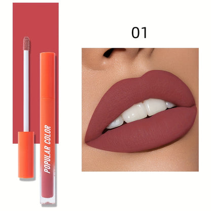 Beauty Matte Lip Gloss Glitter 19 Colors Long Lasting Moisturizing Liquid Makeup Rouge Lip Glaze Cosmetic, Liquid Lipstick, Lip Makeup For Music Festival