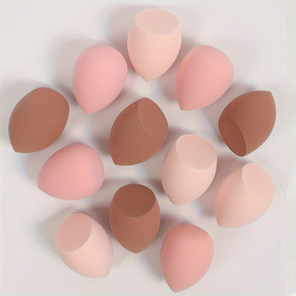 12pcs Medium Makeup Sponges - Flawless Foundation Blending for Liquid, Cream & Powder - Latex-Free, Dual-Use Wet/Dry Application - Fragrance-Free Beauty Tools