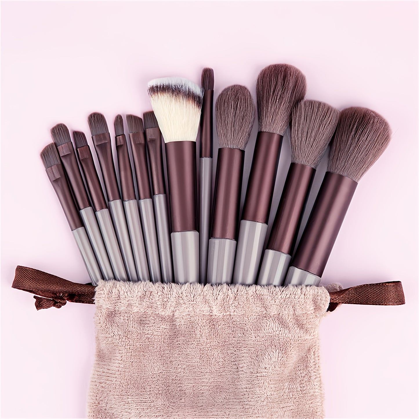 Synthetic Fibers Makeup Brush Set - Professional Foundation, Concealer, Eye Shadow, Blending Brushes - Manual Use, Plastic Handle Beauty Tools For Flawless Makeup Application