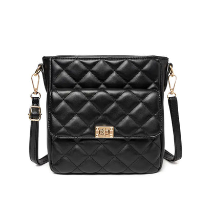 2021 Soft Leather Floral Checkered Crossbody Bag