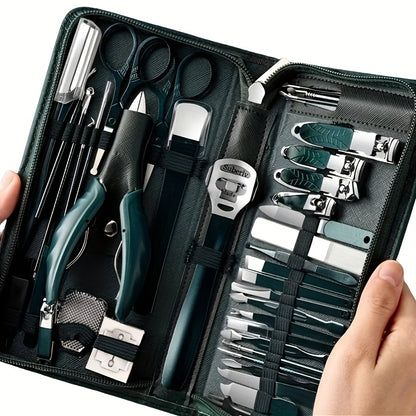 40pcs Set (dark Green) Nail Trimming Set, Foot Trimming Tool Set, Men's And Women's Nail Beauty Set, Nail Trimming Set, Foot And Hand Care Set