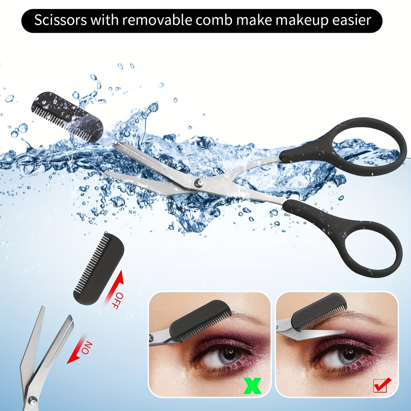An extraordinary stainless steel eyebrow grooming set, including eyebrow trimmers, combs, tweezers and razors that can be used by both hands, a versatile beauty tool set suitable for both men and women, odorless facial exfoli
