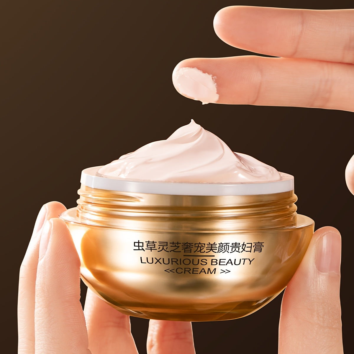 [50g Beauty Cream] Cordyceps Ganoderma Beauty Lady Cream 50g | Moisturizes with Collagen, Hyaluronic Acid, Pearl Powder, and Rose Water