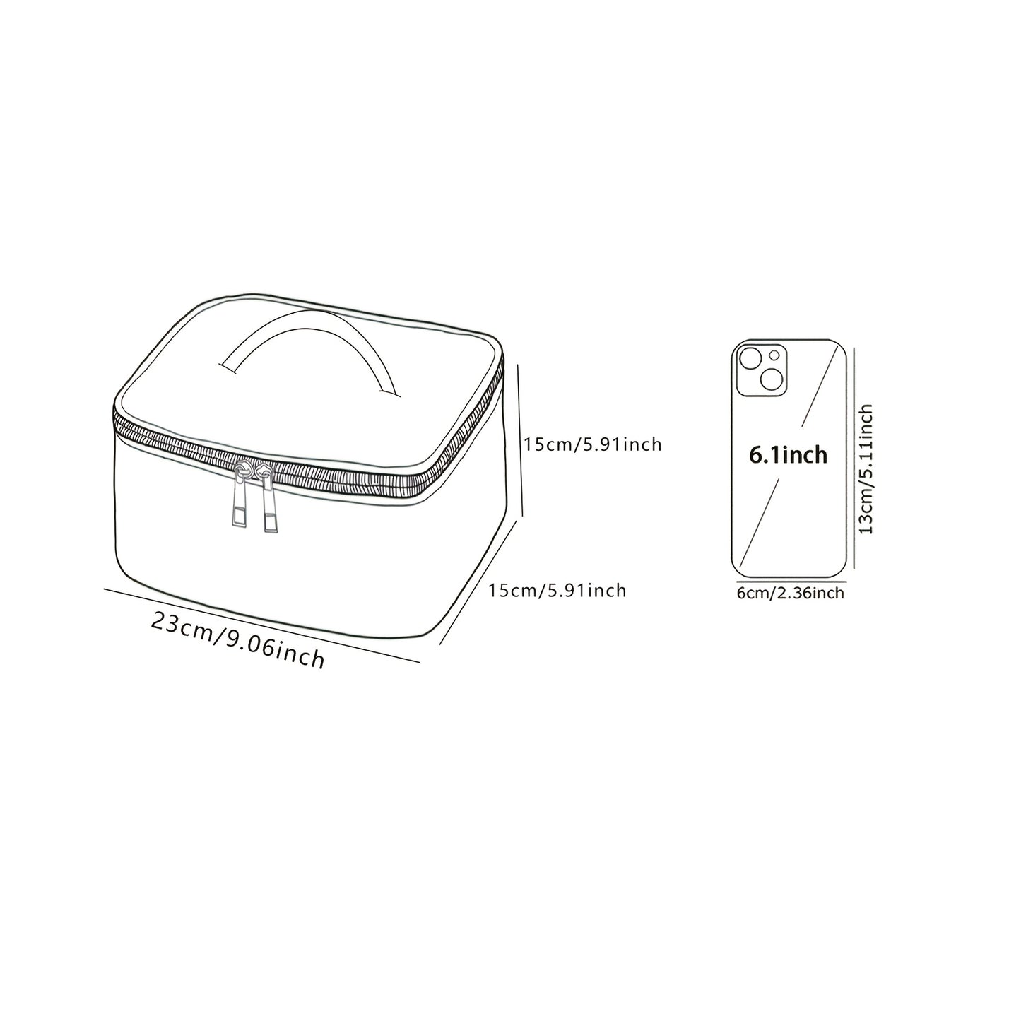 Horse Pattern Cosmetic Case Travel Organizer for Makeup, Brushes & Accessories - Durable Polyester Fabric, Spacious Non- Storage Bag with Multiple Compartments, Portable Design with Zip Closure - Cute and Stylish Essential fo