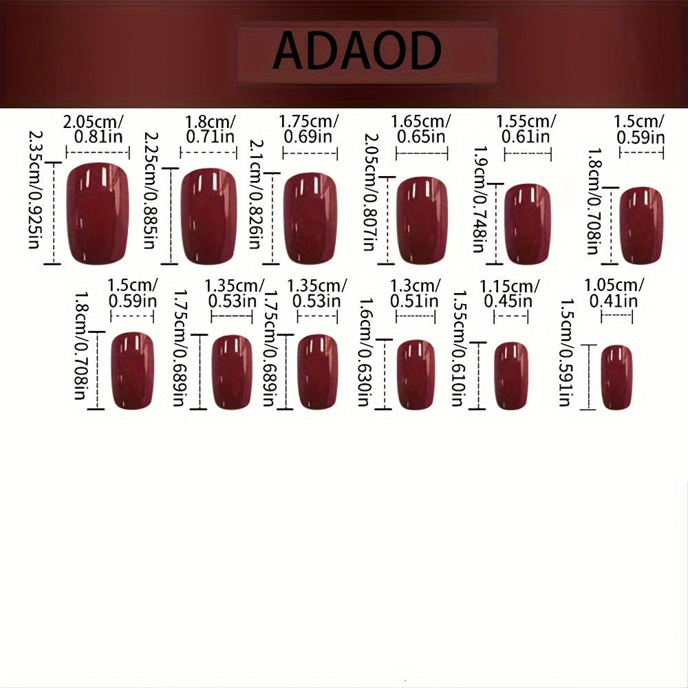 24-Piece Press-On Nail Set, Green & White Square Shape, Medium Length, with Green Dandelion Design, Glossy Finish, Removable & Reusable, Beauty & Personal Care, Nail Art Accessories