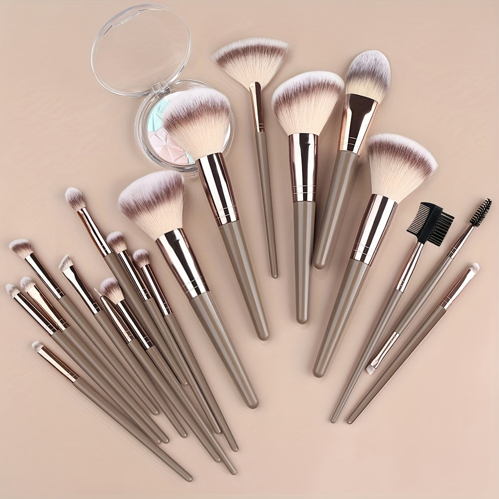 [10/15/18/20pcs Luxurious Makeup Brush Set] Luxurious 10/15/18/20pcs Makeup Brush Set - Premium, Multi-Function Beauty Tools for Flawless Foundation, Eyelash, Eyebrow & Eyeshadow Application - Ideal Gift for Christmas, Hallow