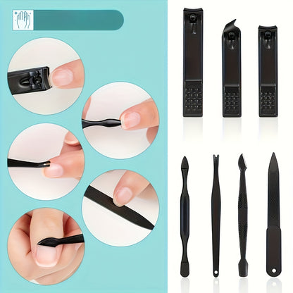 1 set nail clipper manicure tool set with portable travel case, nail clipper and knife set, professional nail clipper pedicure set, travel beauty kit