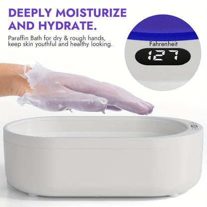 WAXKISS 67.63oz Large Capacity Beauty Wax Machine Set for Hand and Foot Moisturizing Care Paraffin Wax Heater with Intelligent LCD Temperature Display Suitable for Hand Foot Elbowand Knee Joint Cleaning and Moisturizing Home