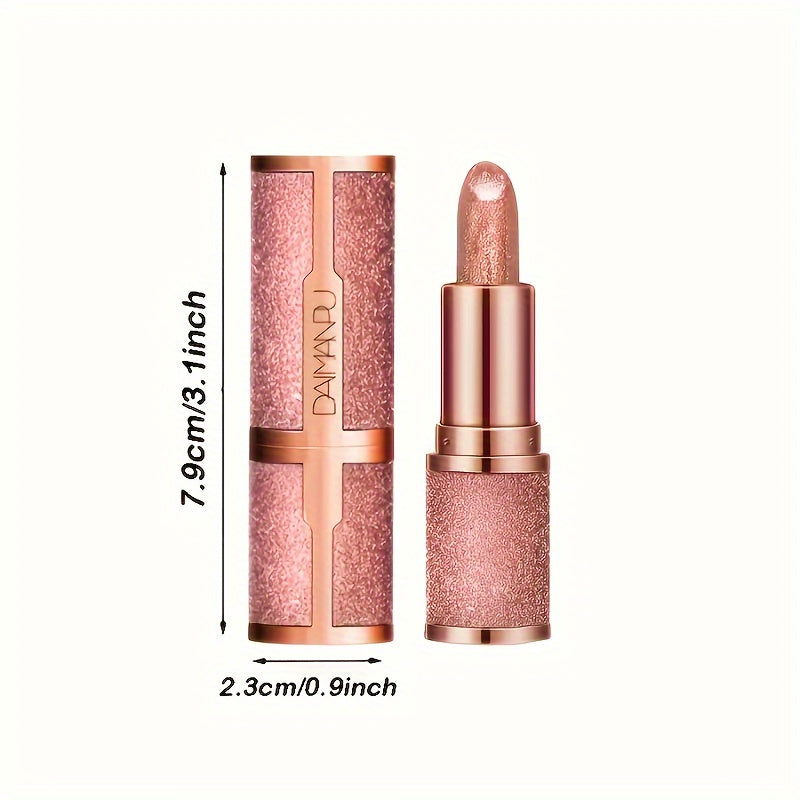 3Pcs Set Glitter Lipstick, Sparkling Lip Balm, Starry Shimmer, Moisturizing Lip Balm, Long-Lasting, Lip Makeup, Beauty Cosmetic For Lustrous & Radiant Lips
