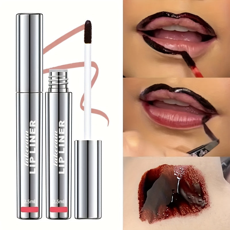 Lakerain -off Lip Liner | Gently Defines Retro 3D Lips, Waterproof Matte, Long-lasting & Smudge-proof, Creates All-day Natural Beauty Lips