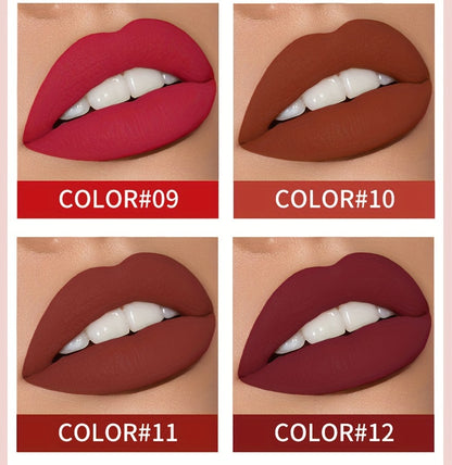 Beauty Matte Lip Gloss Glitter 19 Colors Long Lasting Moisturizing Liquid Makeup Rouge Lip Glaze Cosmetic, Liquid Lipstick, Lip Makeup For Music Festival