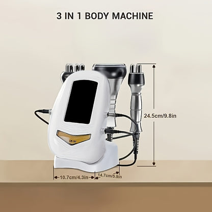 Massagers | 3-in-1 Home SPA Beauty Device with Heat Relax & Massage - Full Body Use for Face, Arms, Waist, Belly, Legs - White & Black Design - Perfect Gift for Girlfriend or Mother’s Day, Full Body | Modern Beauty Tool | T