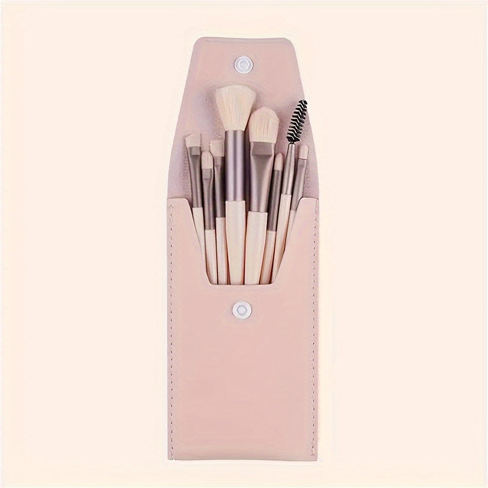 Synthetic Fibers Makeup Brush Set - Professional Foundation, Concealer, Eye Shadow, Blending Brushes - Manual Use, Plastic Handle Beauty Tools For Flawless Makeup Application