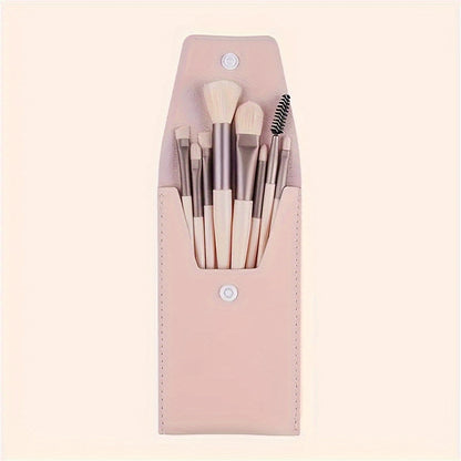 Synthetic Fibers Makeup Brush Set - Professional Foundation, Concealer, Eye Shadow, Blending Brushes - Manual Use, Plastic Handle Beauty Tools For Flawless Makeup Application