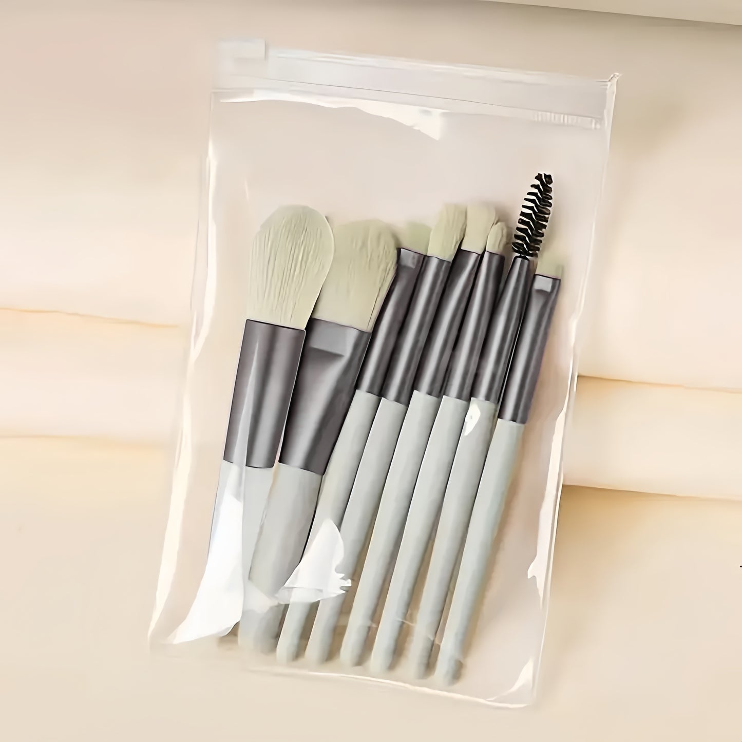 Synthetic Fibers Makeup Brush Set - Professional Foundation, Concealer, Eye Shadow, Blending Brushes - Manual Use, Plastic Handle Beauty Tools For Flawless Makeup Application