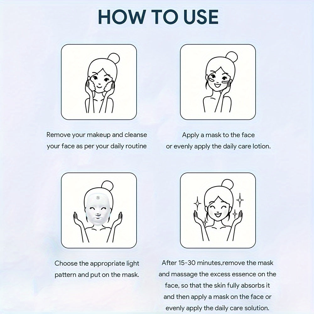 Portable LED Red Light Beauty Device - Wrinkle & Blemish Removal, USB Rechargeable, Perfect Gift for Women