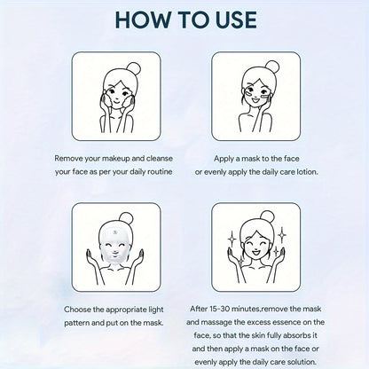 Portable LED Red Light Beauty Device - Wrinkle & Blemish Removal, USB Rechargeable, Perfect Gift for Women