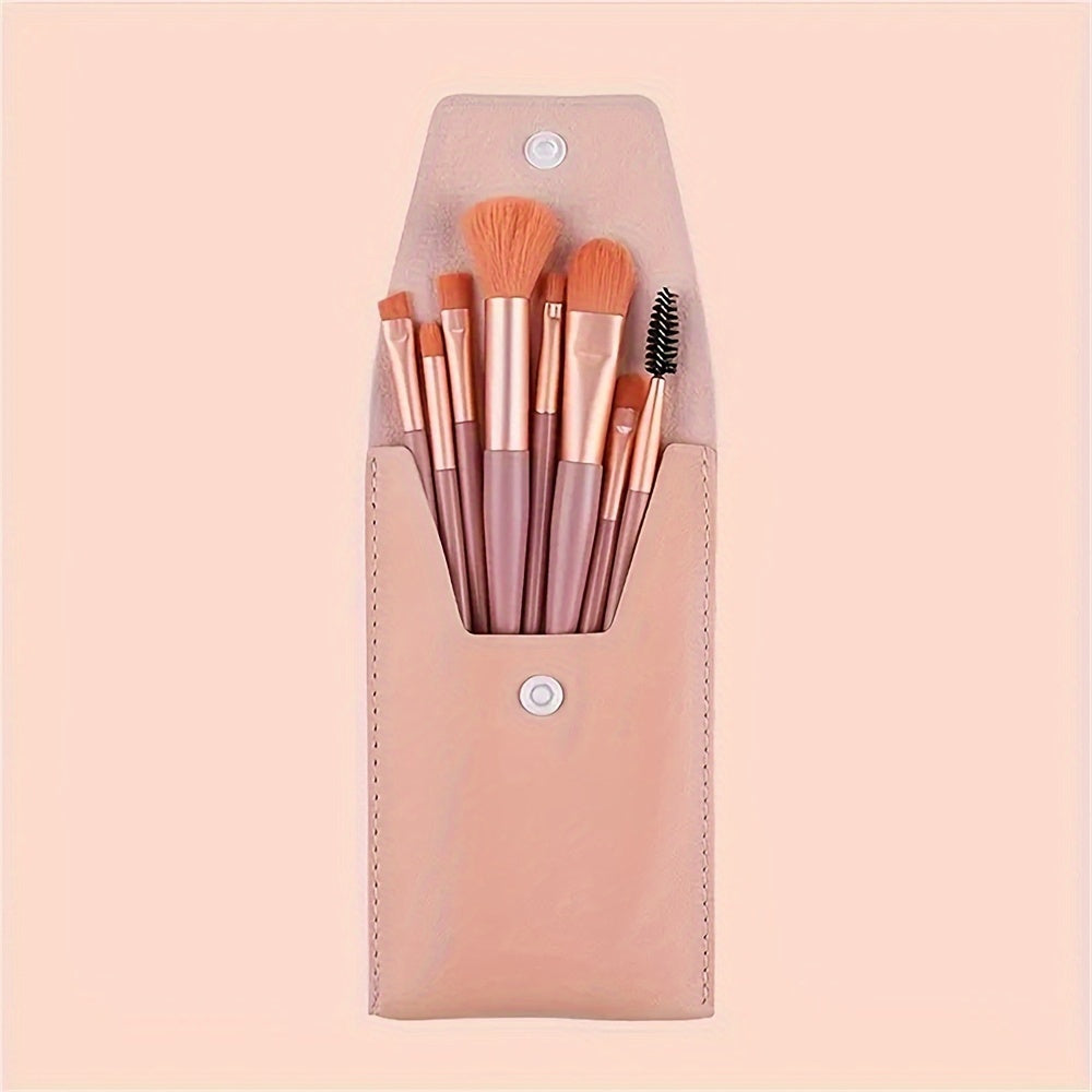 Synthetic Fibers Makeup Brush Set - Professional Foundation, Concealer, Eye Shadow, Blending Brushes - Manual Use, Plastic Handle Beauty Tools For Flawless Makeup Application