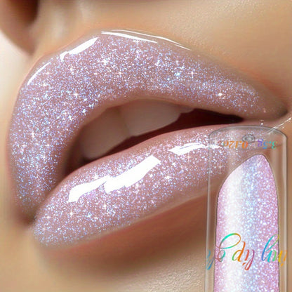 KAFURUX Long-Lasting Lip Glaze - Waterproof, Not Sticky, Natural Shine, Sparkle, Easy to Apply, All-Day Wear, Pink Lipstick for Women, Smooth Texture, Sleek Tube Design, Beauty Product, Lip Gloss For Girl/lady