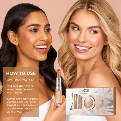 Ideal Gift For Women-Charm Beauty Essentials: Flawless Daily Makeup Finish 5-Piece Set