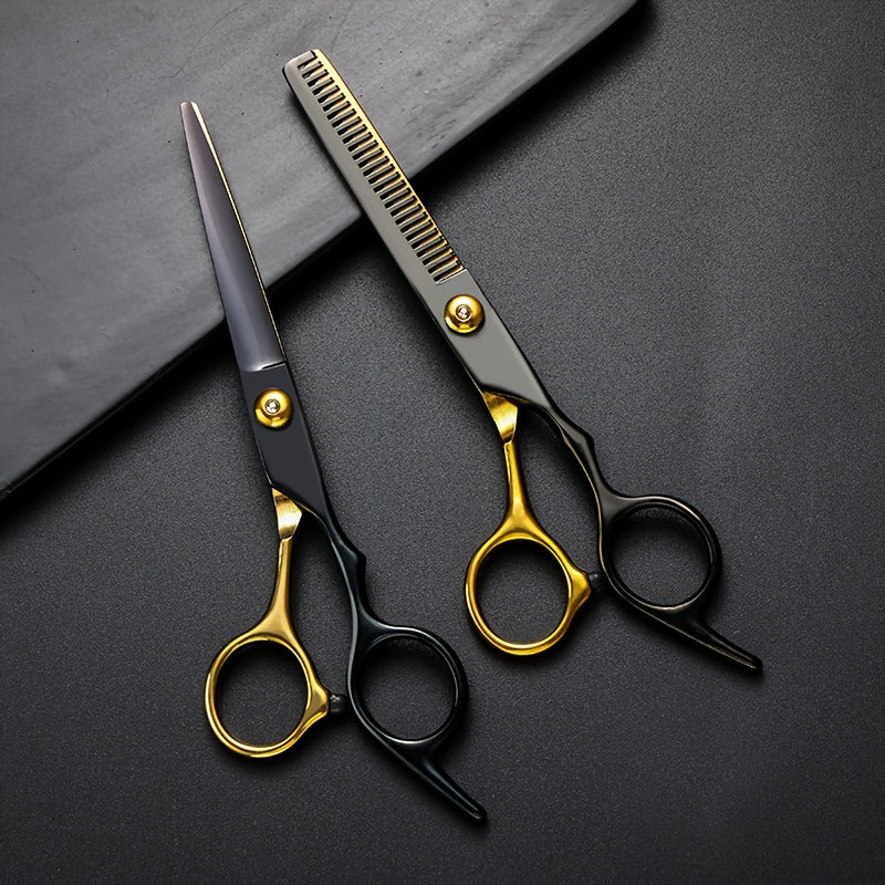 A Set of 1 Hair Cutting Tool, a 9pcs 6.0-Inch Hair Scissors Tool Kit, Professional Hair Cutting Tools Suitable for Home Hair Salons And Beauty Parlors.