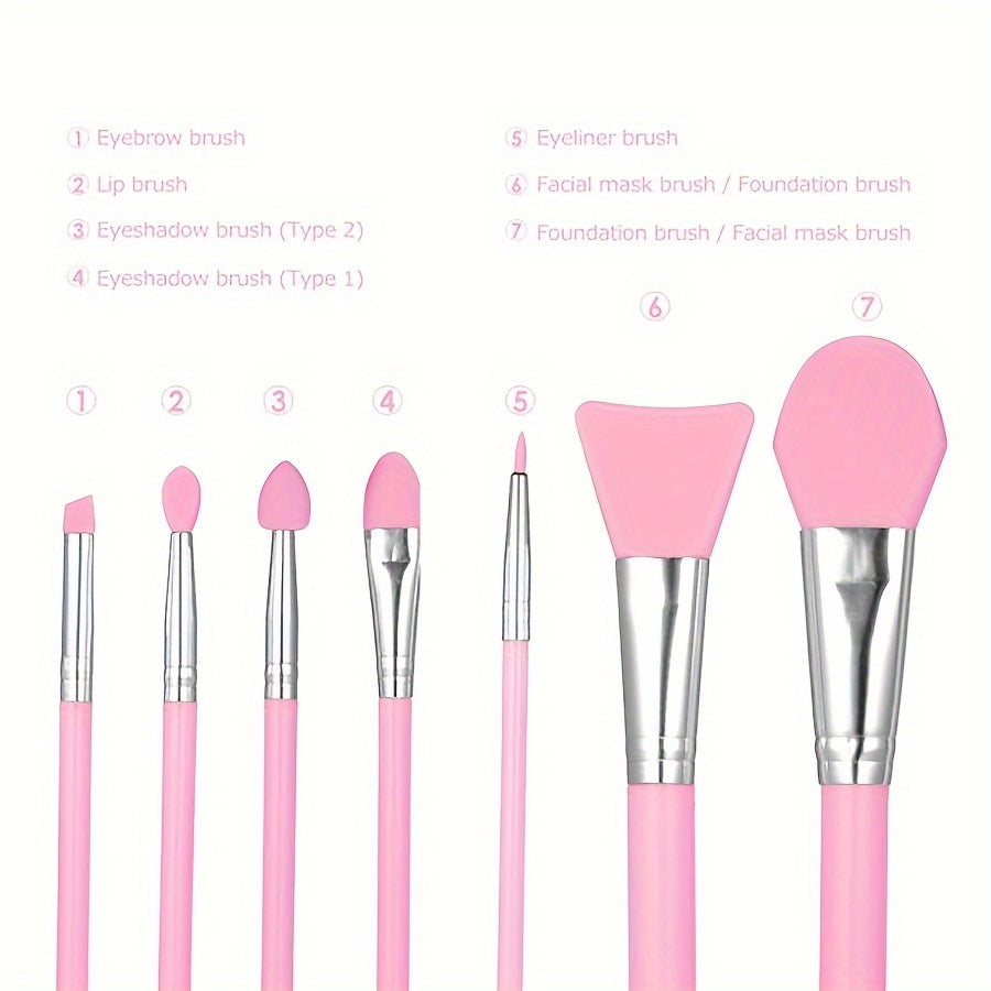 1 set of 11 silicone makeup mask brushes beauty tools + multi-functional eye makeup auxiliary tools nose brush blackhead brush silicone beauty ruler lazy person makeup auxiliary ruler eyelash mascara eyeliner eye shadow block
