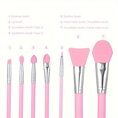 1 set of 11 silicone makeup mask brushes beauty tools + multi-functional eye makeup auxiliary tools nose brush blackhead brush silicone beauty ruler lazy person makeup auxiliary ruler eyelash mascara eyeliner eye shadow block