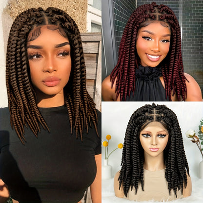 Brisky Beauty Senegal Braided Braids Women'S Synthetic Spiral Braids, Long Hair Wigs Role Playing