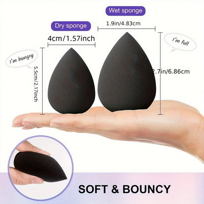 3/10pcs Beauty Sponges, Makeup Blender, Dry & Wet Use, Cosmetic Puffs In Random Colors & Shapes, Flawless Foundation Application