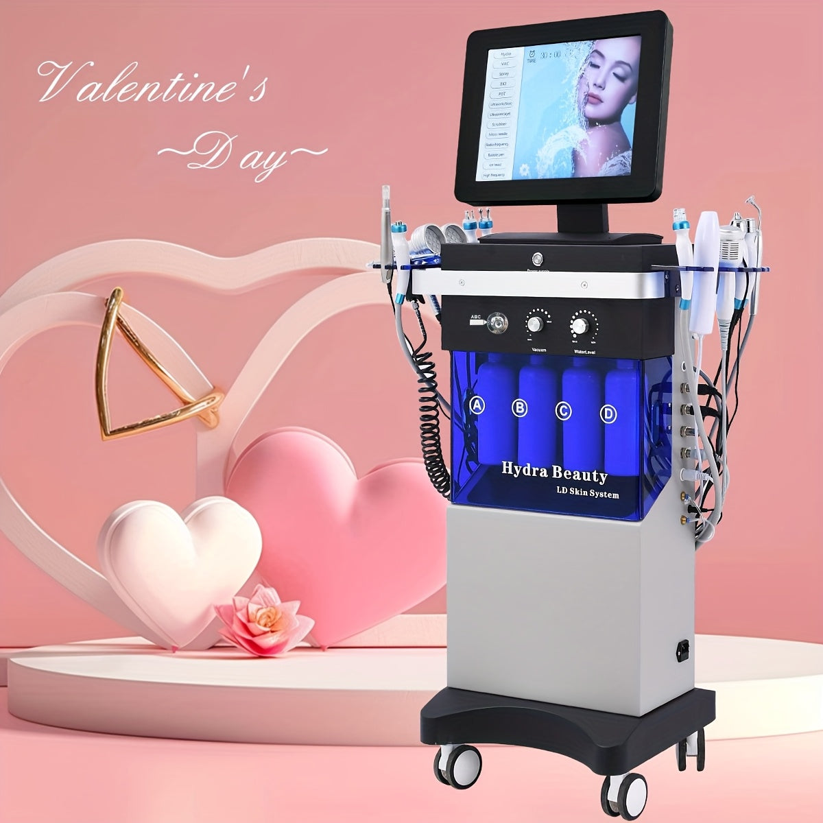 14-in-1 Professional Beauty Salon Facial Massage Machine - Perfect for New Spa Owners, 110-130V US Plug