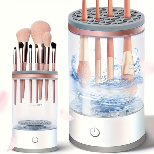 1pc USB Makeup Brush Cleaner with Dual Cleaning Sides - Odorless, Battery-Free, Essential Beauty Tool Accessory for Bedroom Use, 5V USB Powered, 36V Max Voltage, No Battery Included