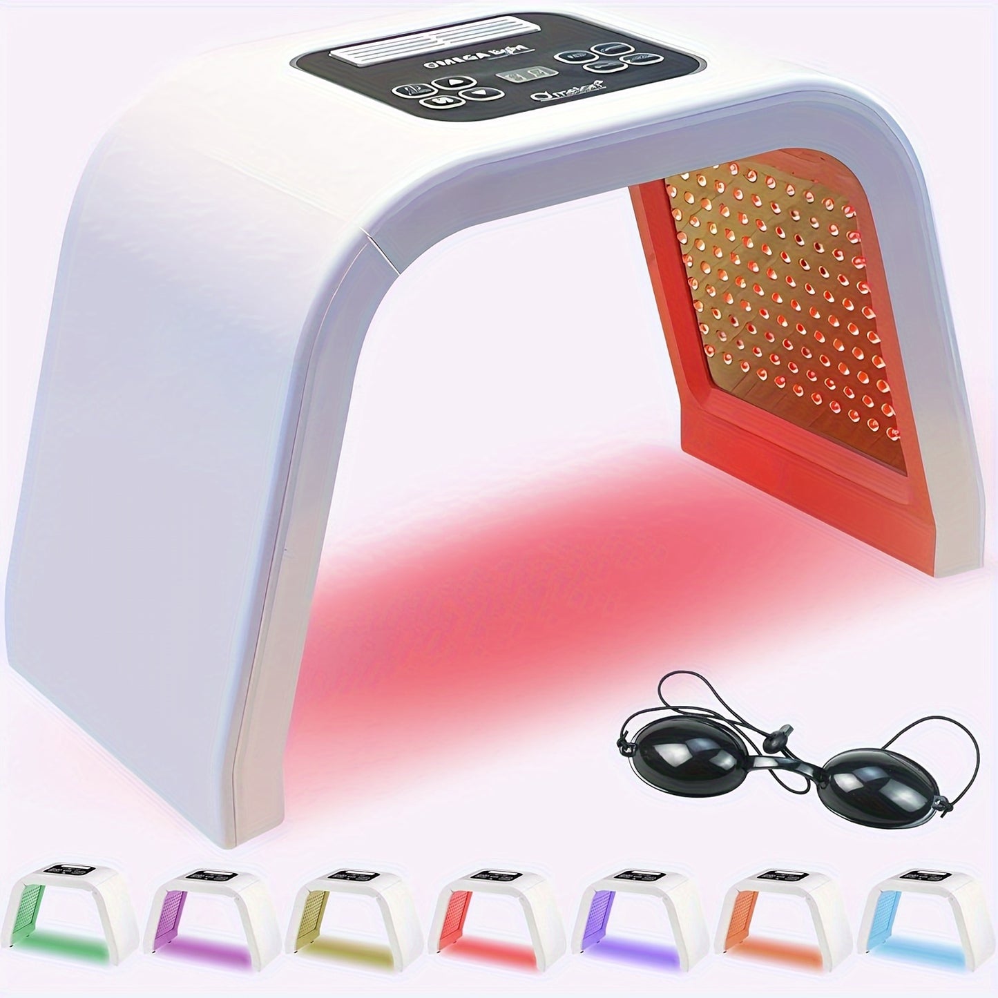 Professional LED Light Therapy Machine, 7 Colors, Multifunctional Beauty Device For Facial Skin Care, Anti-Aging, Home Salon Use With Protective Eyewear