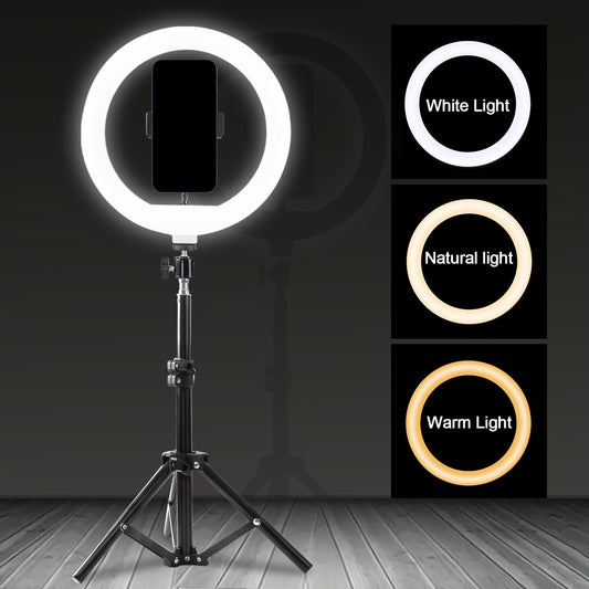 10.0-inch Circular Fill Light Set, Mobile Beauty Light, Live Streaming Light Selfie Circular Fill Light, Adjustable Desktop Tripod, Suitable For Hotel, Video, Photography, Selfie, Vlog, Makeup, Live Streaming Dimming LED Ring