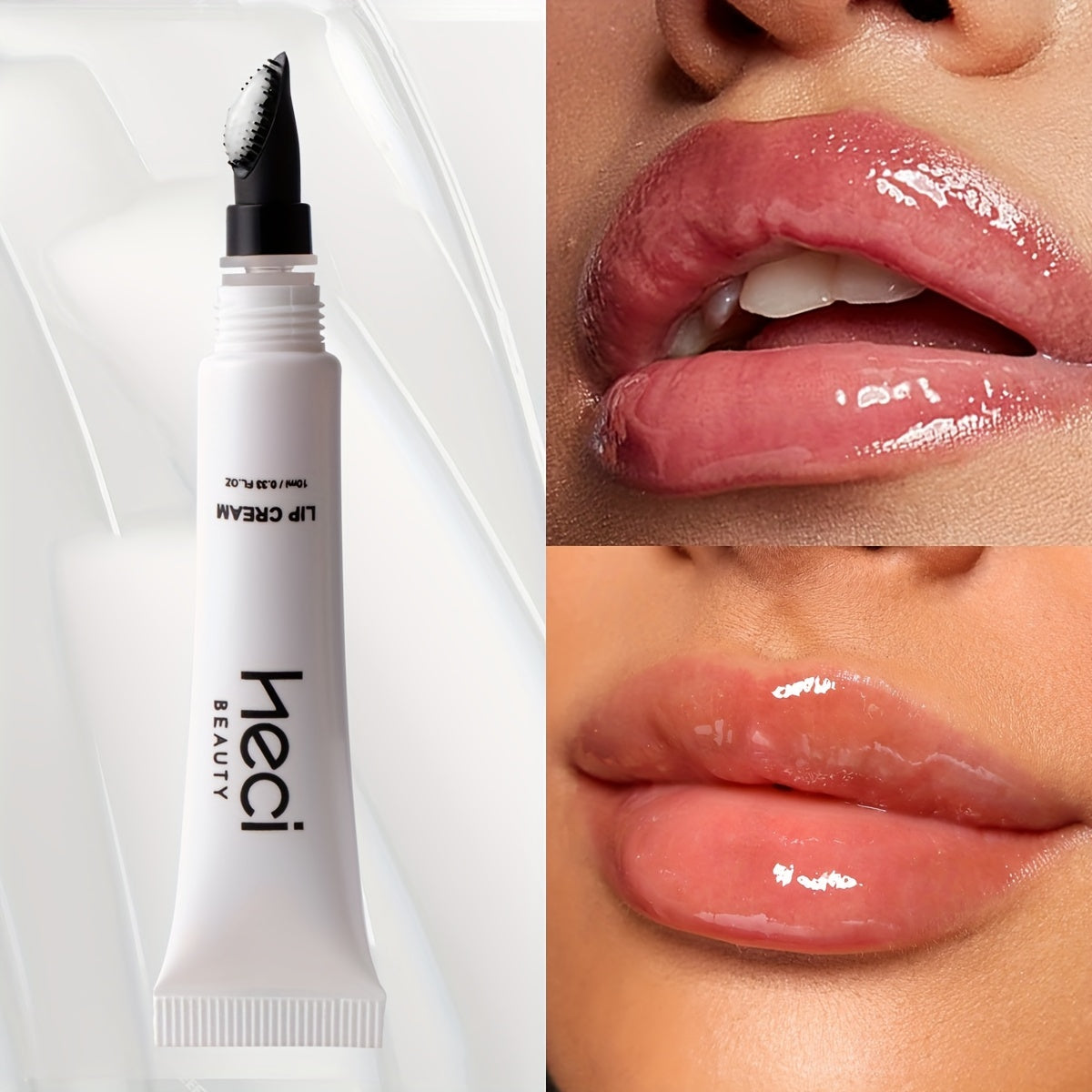 Heci Beauty Long-Lasting Non-Sticky Tinted Lip Balm Cream - Glossy Makeup Effect for All Skin Types - Pink Tone Glow Gloss - Espresso Yourself