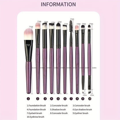 20Pcs Professional Makeup Brush Set - Ultra-Soft Bristles for Powder, Foundation & Eyeshadow - Seamless Application, High-Quality Cosmetics Brush Collection - Beauty Essentials